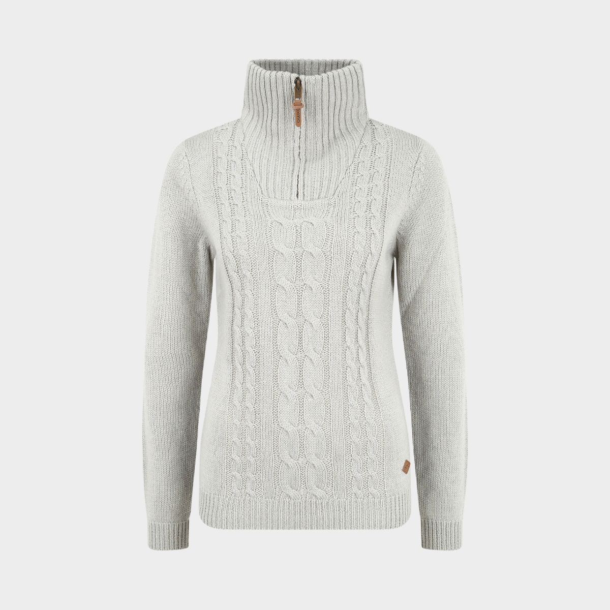 Kabelstrick Pullover mit Halbreißverschluss - Eloise