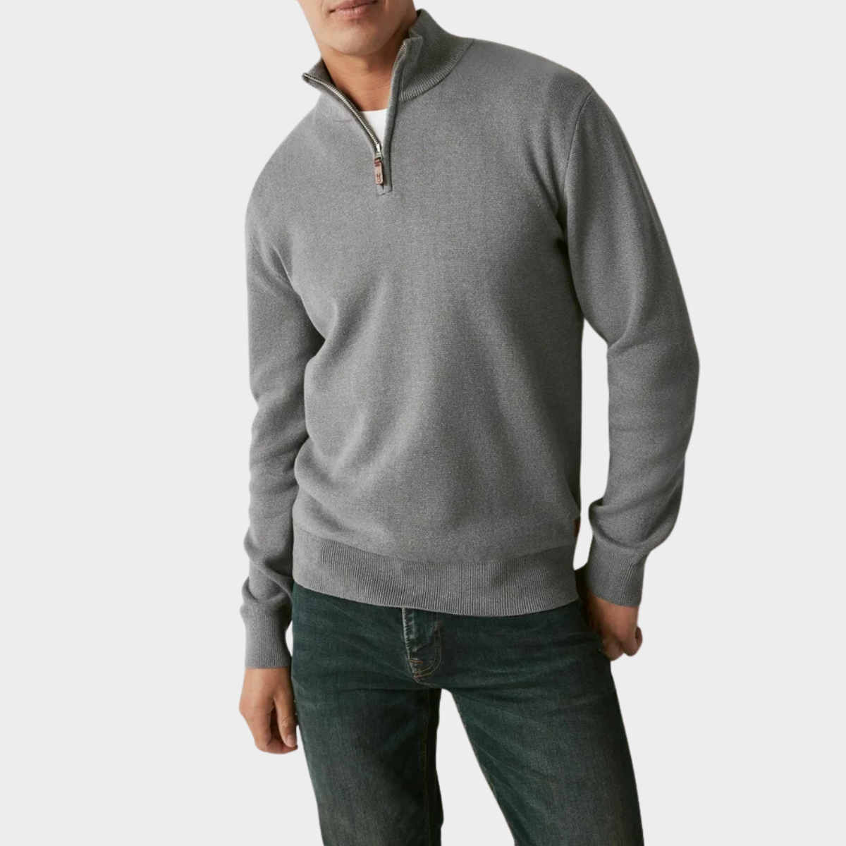 Gestrickter Half-Zip-Pullover - Emil